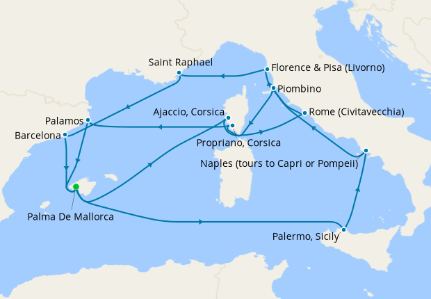 Cruise Itinerary Map