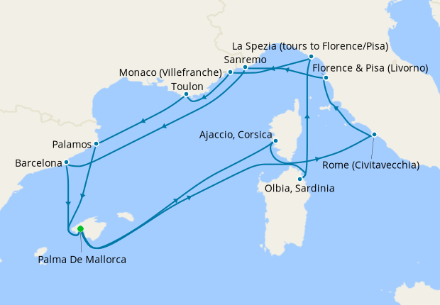 Cruise Itinerary Map