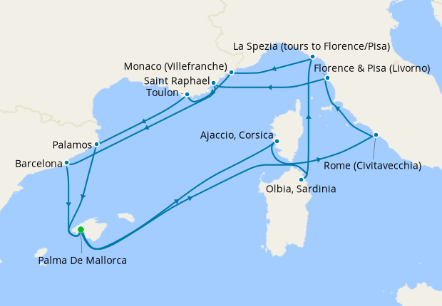 Cruise Itinerary Map
