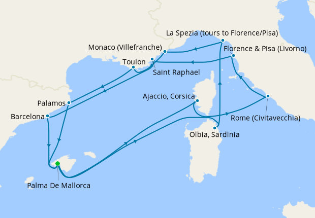 Cruise Itinerary Map