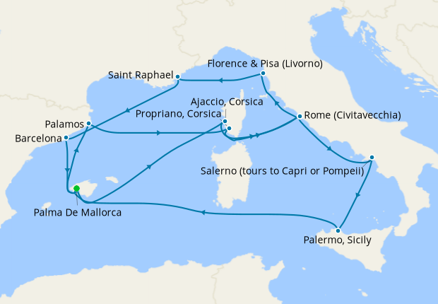 Cruise Itinerary Map