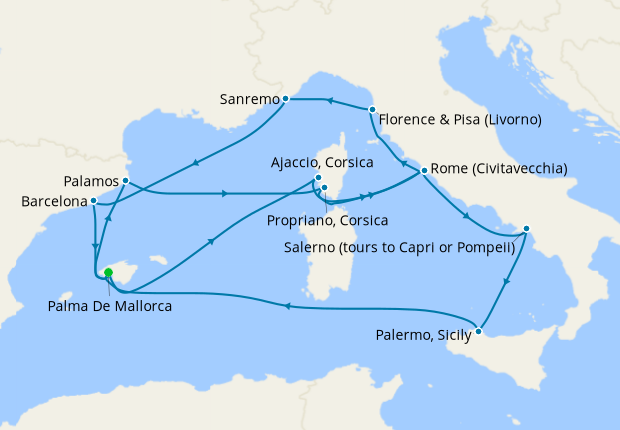 Cruise Itinerary Map