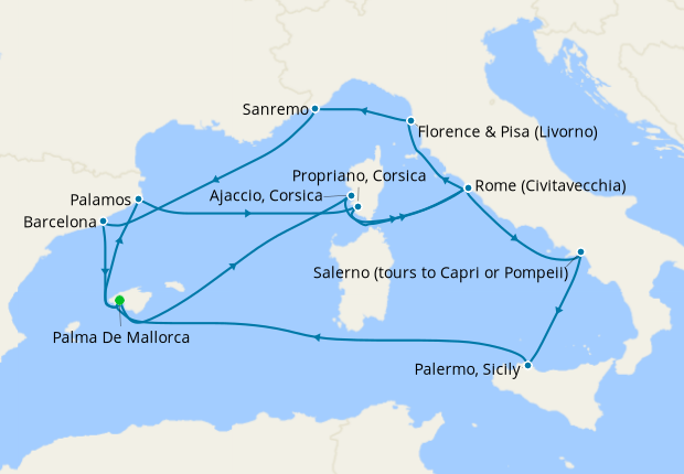 Cruise Itinerary Map