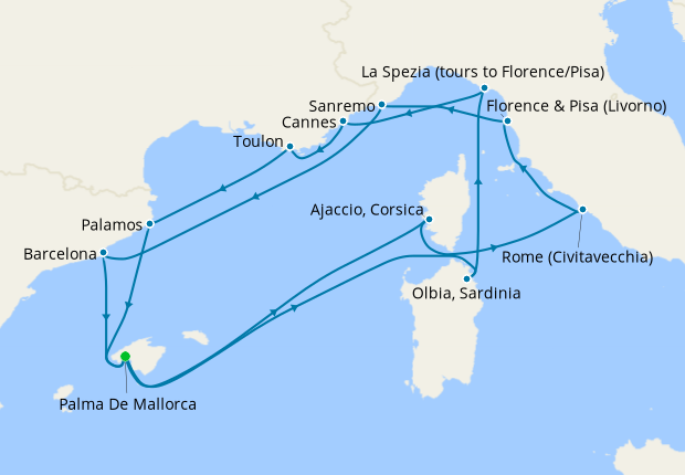 Cruise Itinerary Map