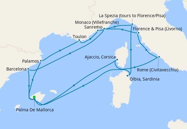 Cruise Itinerary Map