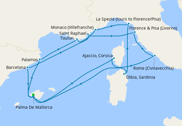 Cruise Itinerary Map