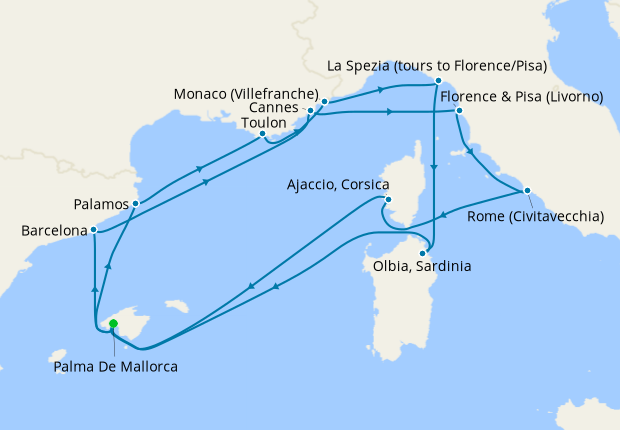 Cruise Itinerary Map
