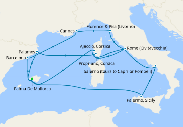 Cruise Itinerary Map