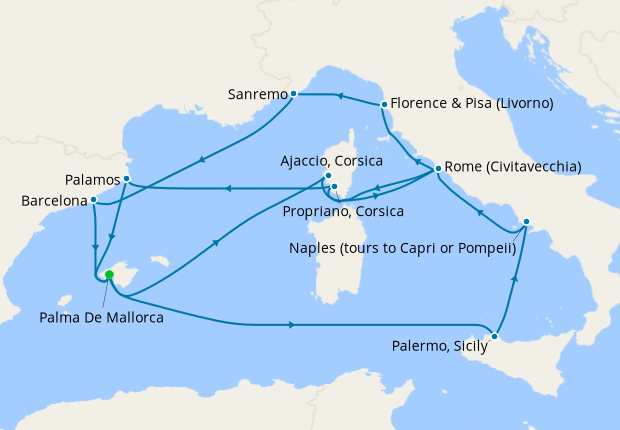 Cruise Itinerary Map