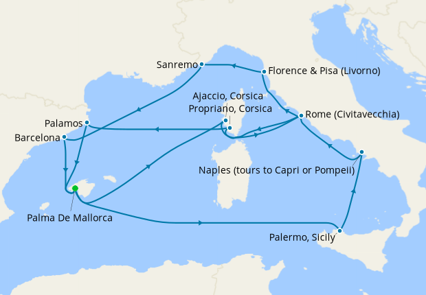 Cruise Itinerary Map