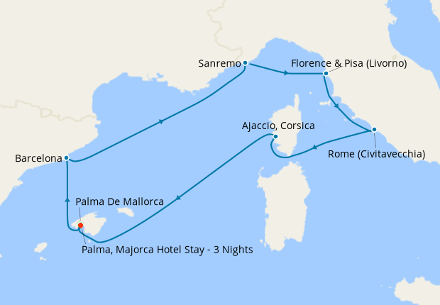 Cruise Itinerary Map