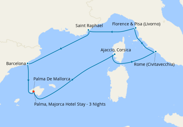 Cruise Itinerary Map