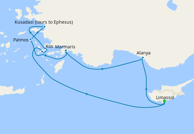 Cruise Itinerary Map