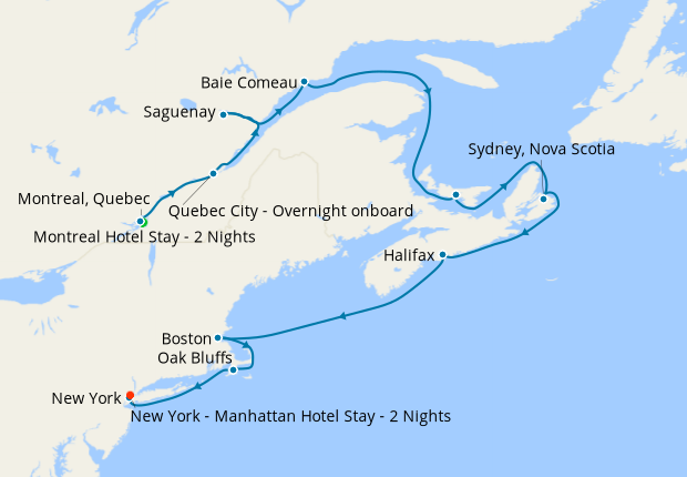 Cruise Itinerary Map