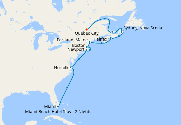 Cruise Itinerary Map