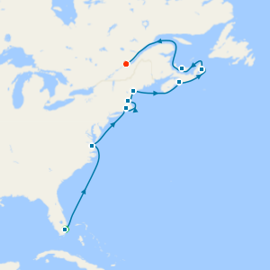 Atlantic Seaboard & Colonial New England with Miami Beach and Quebec Stays