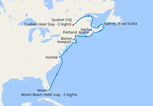 Cruise Itinerary Map