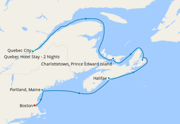 Cruise Itinerary Map
