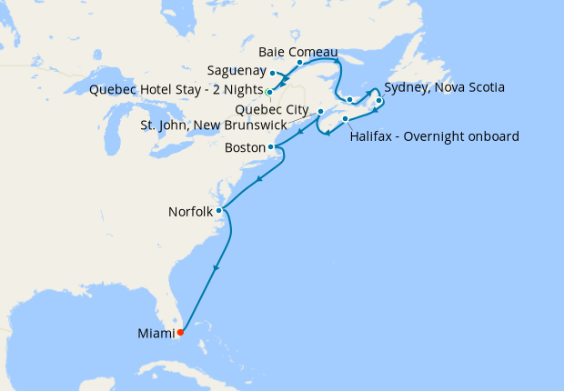 Cruise Itinerary Map