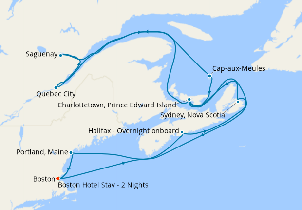Cruise Itinerary Map