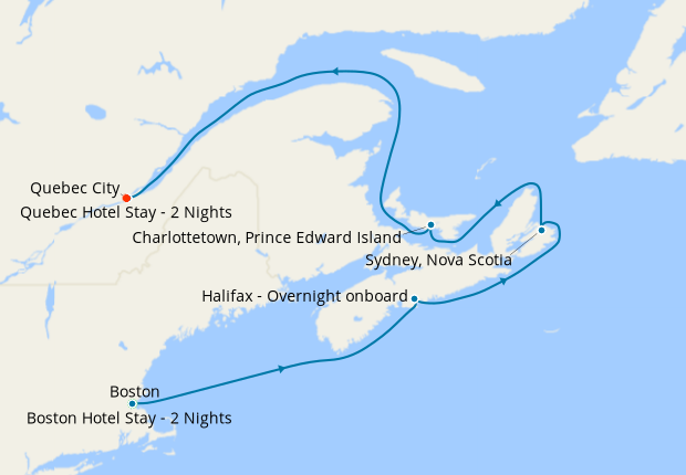Cruise Itinerary Map