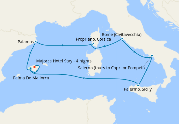 Cruise Itinerary Map
