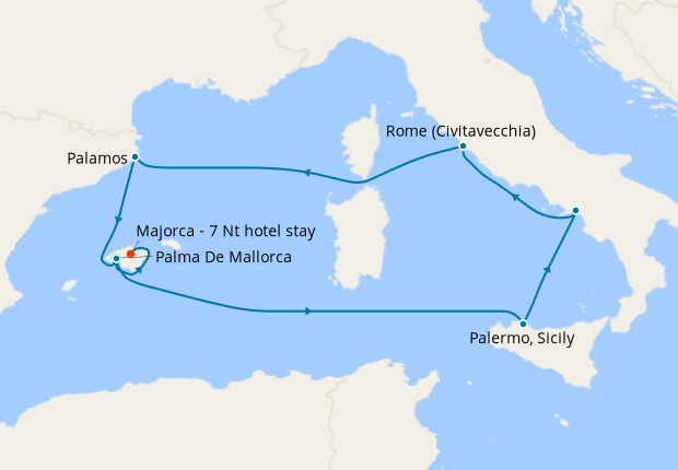 Cruise Itinerary Map