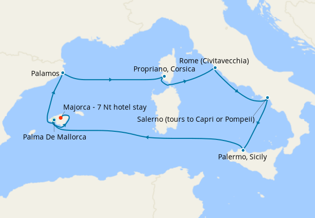Cruise Itinerary Map