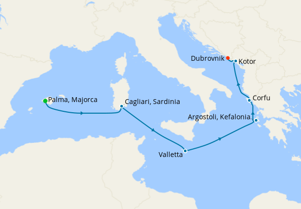 Cruise Itinerary Map