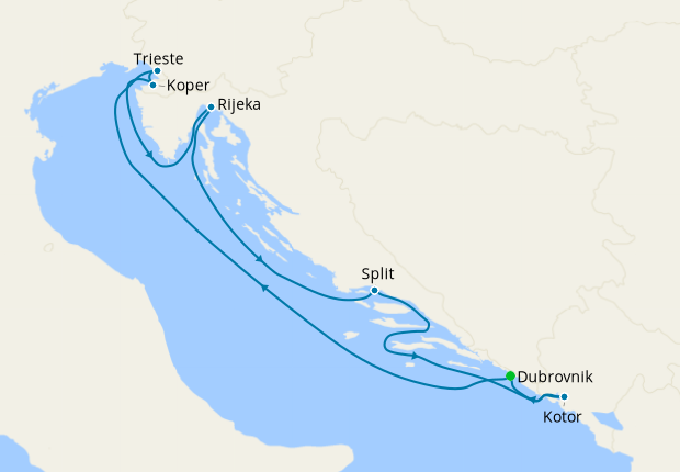 Cruise Itinerary Map