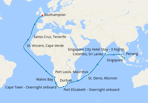 Cruise Itinerary Map