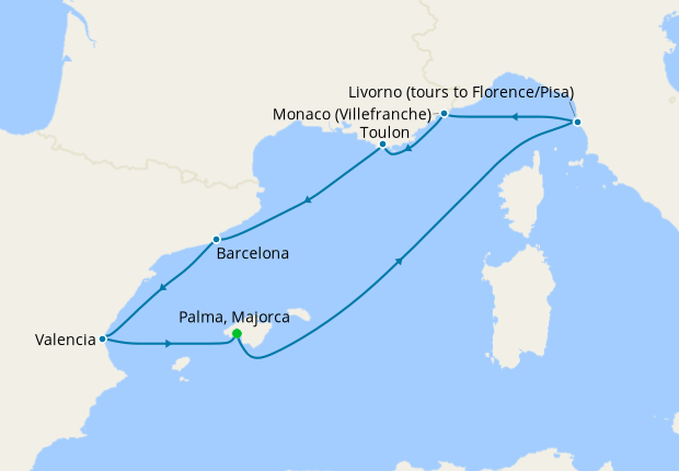 Cruise Itinerary Map