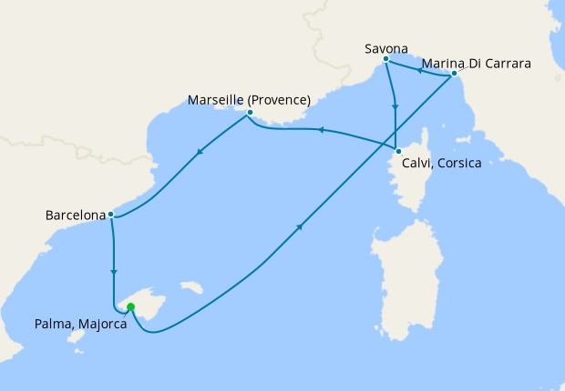 Cruise Itinerary Map