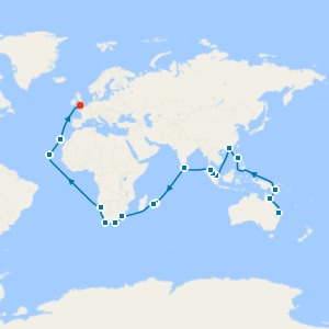 Brisbane Stay, Koala's & World Cruise Sector to Southampton