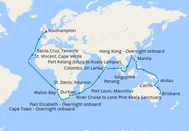 Cruise Itinerary Map