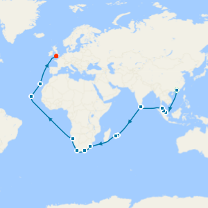 Hong Kong Stay & World Cruise Sector to Southampton
