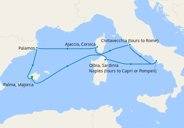 Cruise Itinerary Map