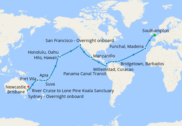 Cruise Itinerary Map