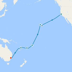 World Cruise Sector from San Francisco to Sydney with Stays