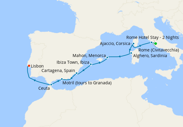 Cruise Itinerary Map