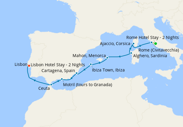 Cruise Itinerary Map