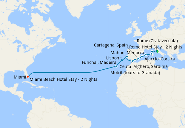 Cruise Itinerary Map
