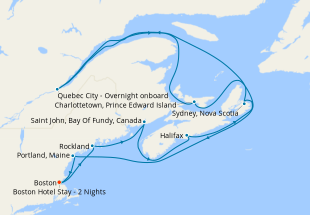 Cruise Itinerary Map