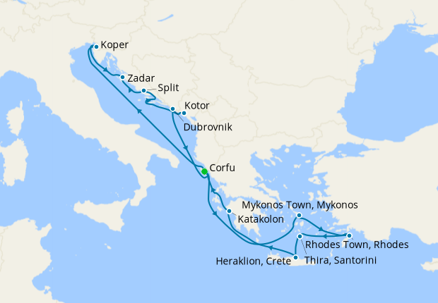 Cruise Itinerary Map