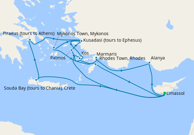 Cruise Itinerary Map