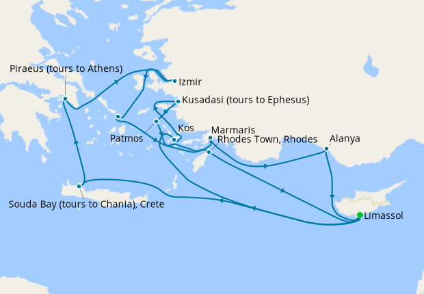 Cruise Itinerary Map