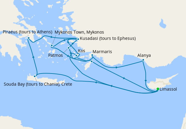 Cruise Itinerary Map