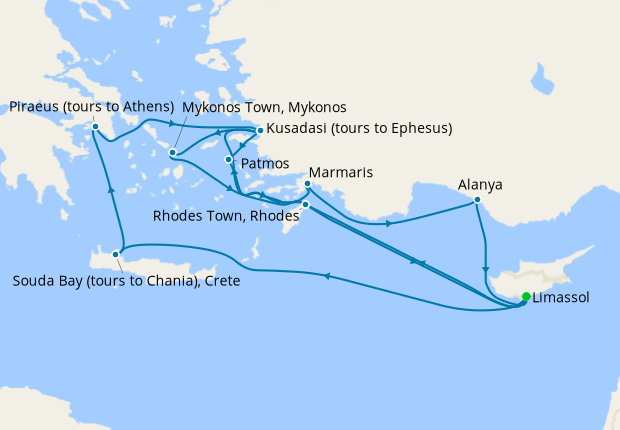 Cruise Itinerary Map