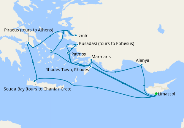 Cruise Itinerary Map