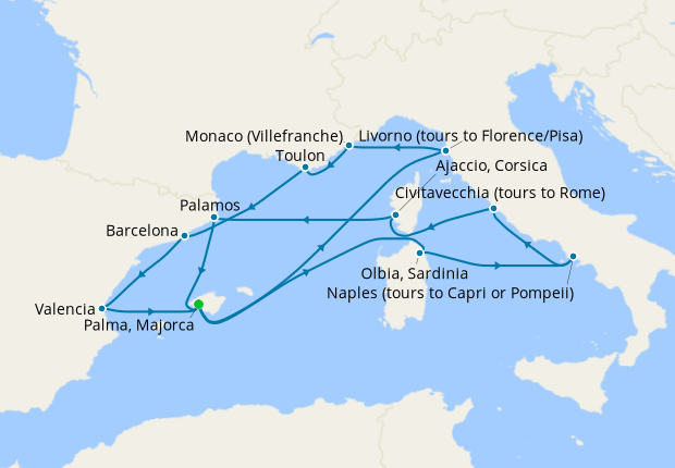 Cruise Itinerary Map